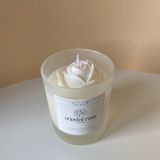 Orientalische Rose | Pfingstrose Duftkerze - 20cl/ 200ml - Smxragd - Kerzen und mehr