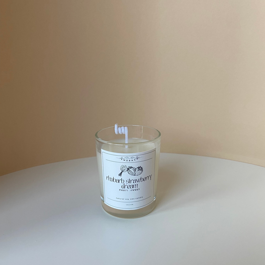 Rhabarber & Erdbeere Duftkerze - 9cl/ 90ml - Smxragd - Kerzen und mehr